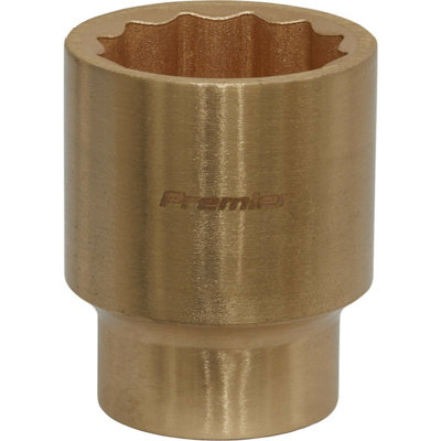 28mm Beryllium Copper Non-Sparking WallDrive Socket - 1/2 Inch Square Drive Tool
