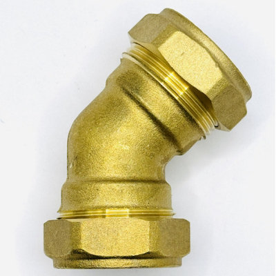 28mm Brass Compression 45 Deg. Right Angle Bend