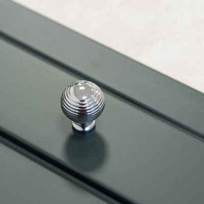 28mm Chrome Queen Anne Cabinet Knob