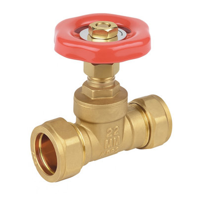28mm Compression Gate Valve Brass Isolation Valve for Water and Heating ...