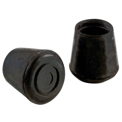 28mm Furniture Rubber Leg Tips, Pack of 4 Non-Slip Floor Protectors for Sofa, Beds, Chairs, Tables & other Heavy Furniture, Black