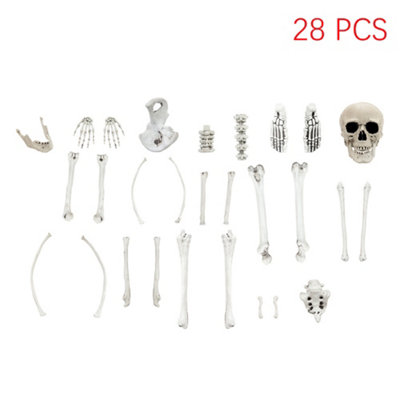 28Pcs Halloween Realistic Skull and Bone Skeleton Decoration Kit