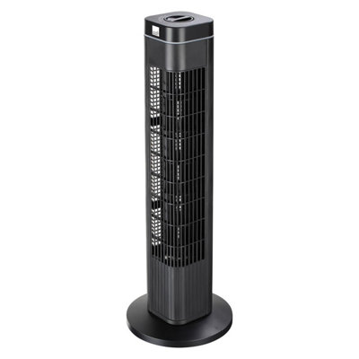 29" inch Tower Fan - Wide Angle Oscillation With Round Base - Safe And Simple To Set Up - Lightweight And Easy To Manoeuvre