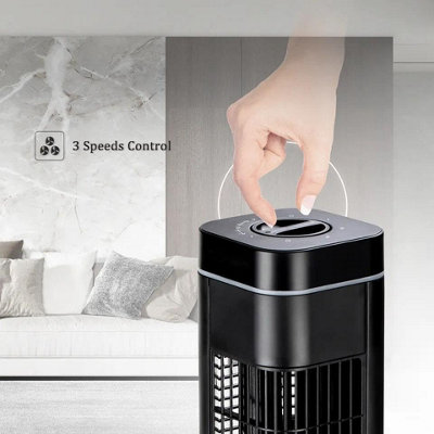 29" inch Tower Fan - Wide Angle Oscillation With Round Base - Safe And Simple To Set Up - Lightweight And Easy To Manoeuvre