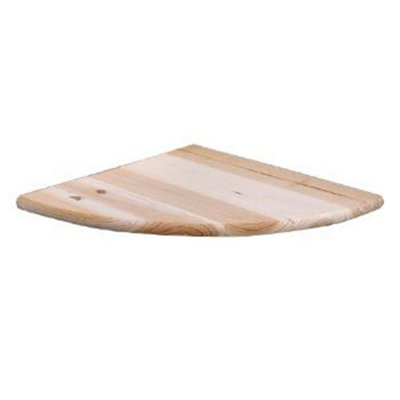 295mm corner shelf kit, solid pine wood, natural sanded