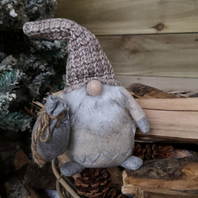 29cm Brown Nordic Christmas Gonk Carrying Grey Sack Price Comparisons | Compare The Build