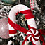 29cm Red and White Stripe Hanging Christmas Candy Cane Decoration