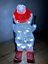 29CM SKIING SNOWMAN CHRISTMAS DECORATION WITH 30 ICE WHITE LEDS WITH A 5M CABLE