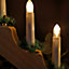 29cm Snow White Christmas Candlebridge with 7 Bulbs Light Wood Mains Operated