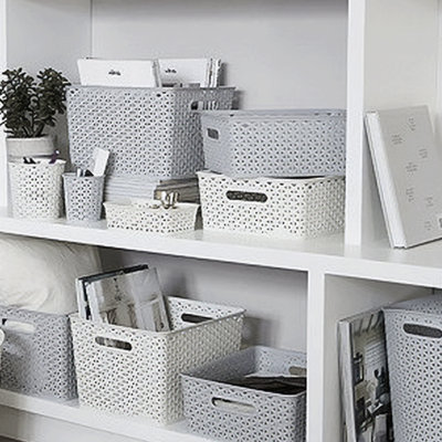 Shop storage baskets.