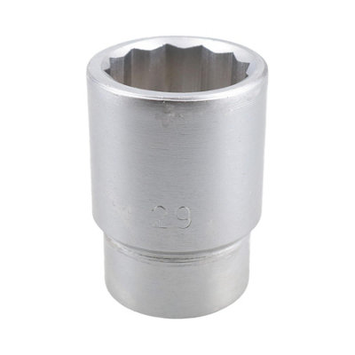 29mm 3/4" Drive Socket 12 Sided 56mm HGV Satin Finish Chrome Vanadium Steel