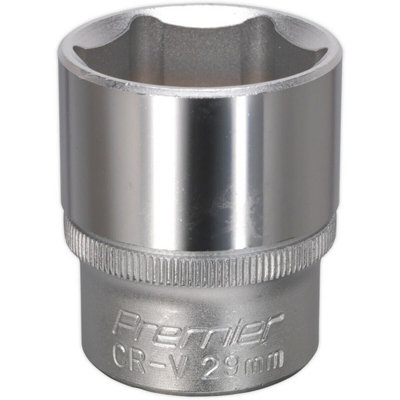 29mm Chrome Vanadium Steel Drive Socket - Durable 1/2" Square Drive Wrench Tool