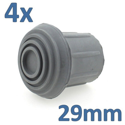29mm GREY RUBBER FERRULES END  STOPPERS FOR IRONING BOARDS STEP LADDERS