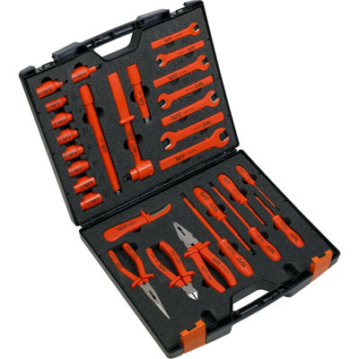 29pc IEC 60900 Insulated Tool Kit -1500V DC- Electrician / Mechanic Socket Set