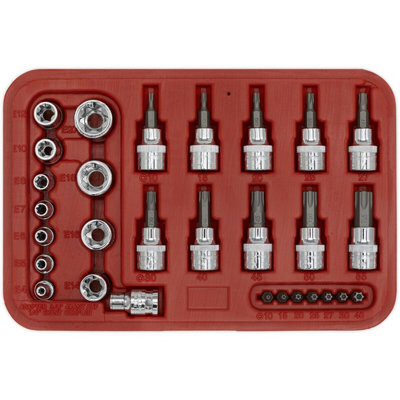 29pc TRX Star Socket & SECURITY Bit Set - 1/4