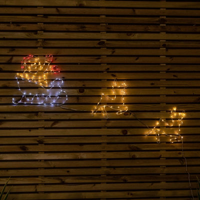 Wooden reindeer led christmas decoration