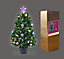 2Ft/60cm Baubles and Stars Fibre Optic Christmas Tree LED Pre-Lit
