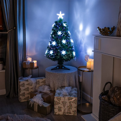 2FT (60cm) Green Fibre Optic Christmas Tree with White LED