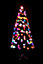 2Ft/60cm Pastel Stars and Baubles Fibre Optic Christmas Tree LED Pre-Lit