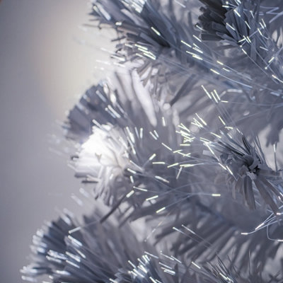 2FT (60cm) White Fibre Optic Tree with White LED Lights and White Fibre Optics - 4