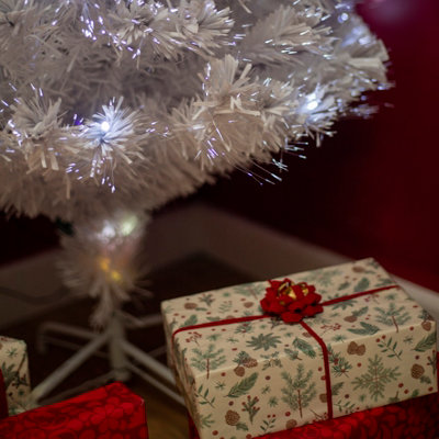 2FT (60cm) White Fibre Optic Tree with White LED Lights and White Fibre Optics - 6