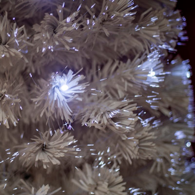 2FT (60cm) White Fibre Optic Tree with White LED Lights and White Fibre Optics - 8