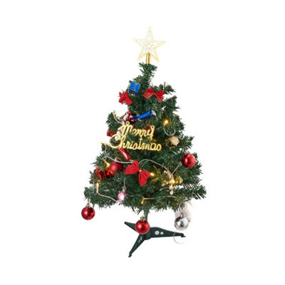2FT Christmas Tree With Lights Mini Small Xmas Artificial Fir Tree Desk ...