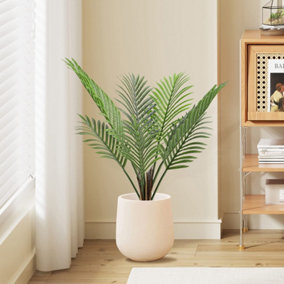 2FT Fake Palm Tree, Lifelike 7 Leaves, Perfect for Home or Office Decor