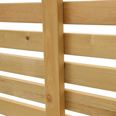 2FT Lap Wooden Fence panel for Garden and Patio Landscaping 1.8m W x 0.6m H - 5