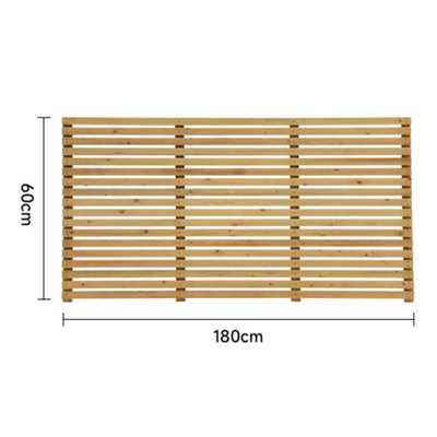 2FT Lap Wooden Fence panel for Garden and Patio Landscaping 1.8m W x 0.6m H - 6