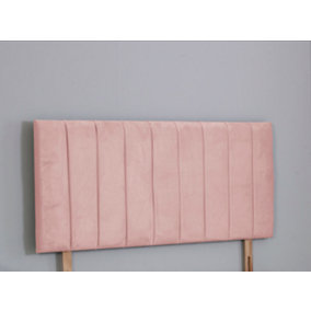 2FT6 Small Single 20inch    Pink plush 9 Panel Headboard