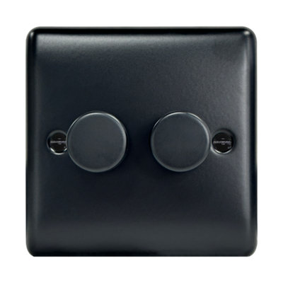 2G 2W LED Dimmer (2 X 200W) Matt Black