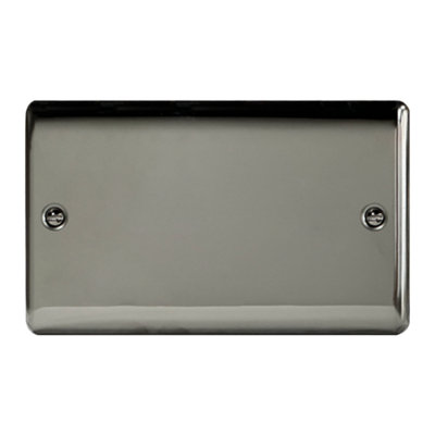 2Gang Blank Plate Black Nickel