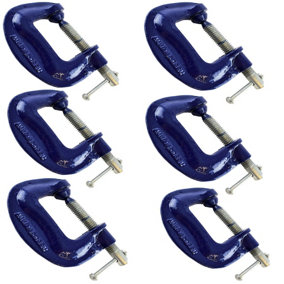 2in Small Heavy duty G Clamp Grip Holder Clasp Vice (6 Pack)