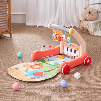 2in1 Baby Play Mat and Walker with Musical Keyboard