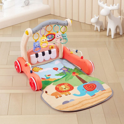 2in1 Baby Play Mat and Walker with Musical Keyboard