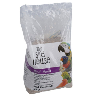 2kg Parrot Bird Sand With Oyster Calcium & Minerals Help Aid Digestion Cage Litter