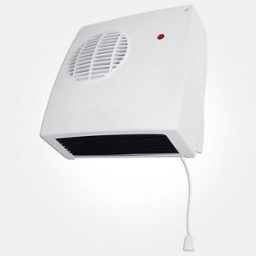 2kw 2000Watt Bathroom Downflow Electric Fan Heater c/w Thermostat & Pull Cord