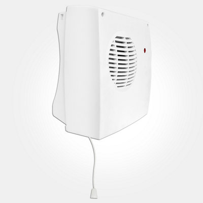 2kw 2000Watt Bathroom Downflow Electric Fan Heater c/w Thermostat & Pull Cord