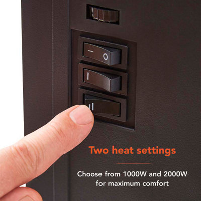 2KW Alloa Log Effect Fire Stove Black - 3