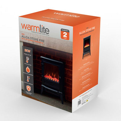 2KW Alloa Log Effect Fire Stove Black - 9
