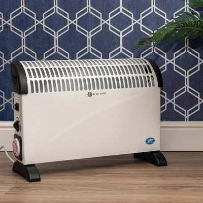 2kW Convector Heater - Freestanding Radiator with 24 Hour Timer, 3 Heat Settings, Adjustable Thermostat & Overheat Protection