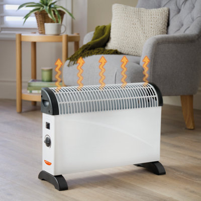 2kW Convector Heater with 3 Heat Settings & Overheat Protection ...