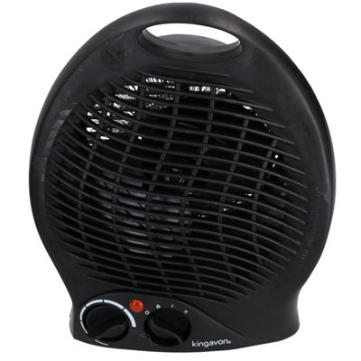 2kw Electric Upright Blow Fan Heater 2 Heat Settings Hot Or Cold Air Silent Run Black Price Comparisons | Compare The Build