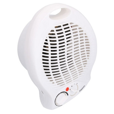 2kw Electric Upright Blow Fan Heater 2 Heat Settings Hot Or Cold Air Silent Run