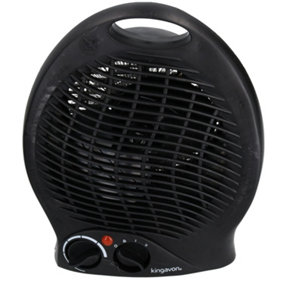 2kw Electric Upright Blow Fan Heater 2 Heat Settings Hot Or Cold Air Silent Run