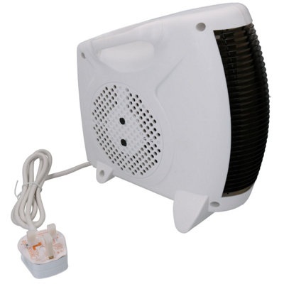 2KW Electric Upright or Flat Blow Fan Heater 2 Heat Settings Hot
