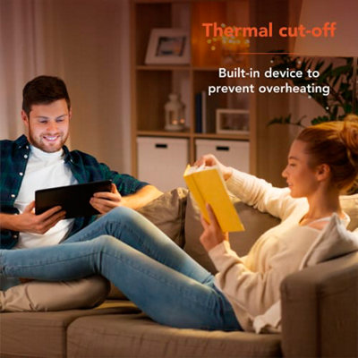 2KW Gillingham Log Effect Fire Stove with 8 Hour Timer Black - 6