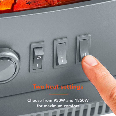 2KW Stirling Electric Fire Stove Black - 3
