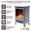 2KW Stirling Electric Fire Stove Cream